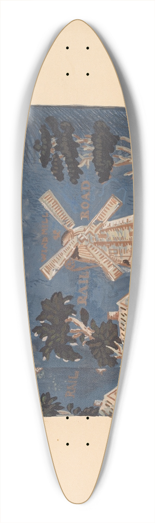 Stewart Wheeler - Bandbox 39.3 inch art pintail longboard deck