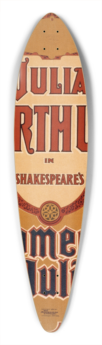 Strobridge and Co - Julia Arthur in Shakespeares Romeo and Juliet 39.3 inch art pintail longboard deck