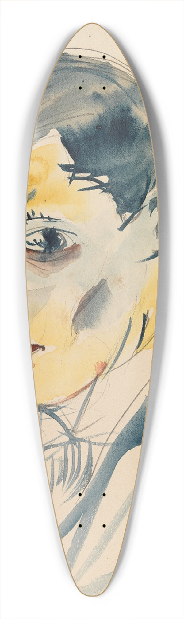 Sulho Sipil - Self Portrait 39.3 inch art pintail longboard deck