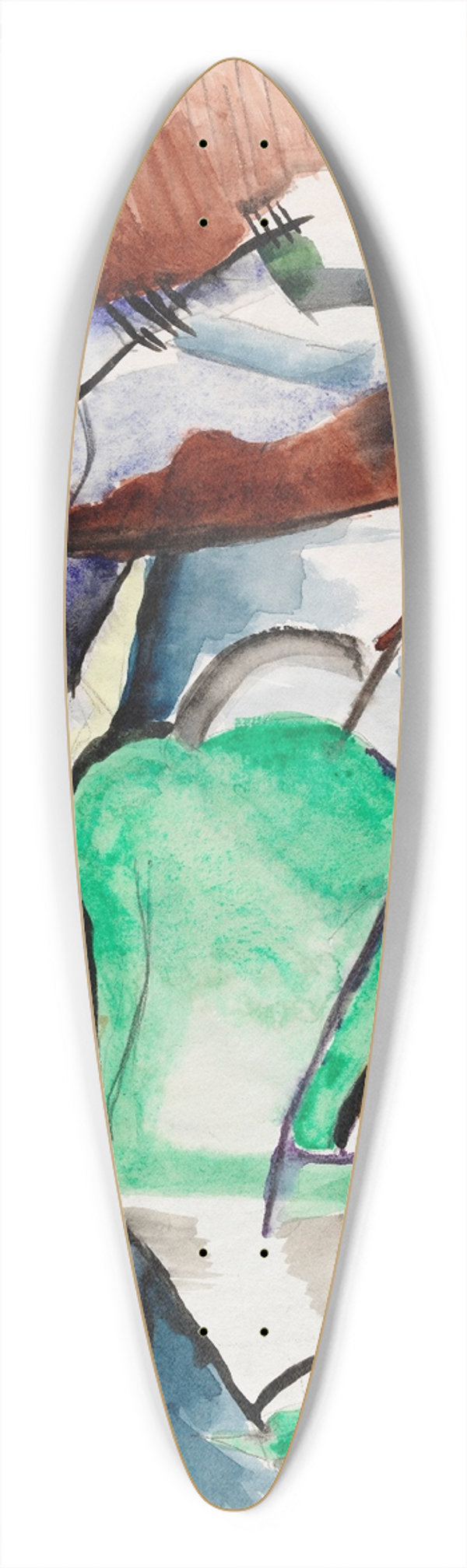 Sulho Sipil - Winter Landscape 39.3 inch art pintail longboard deck
