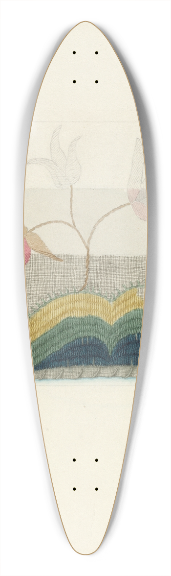 Suzanne Chapman - Crewel Embroidery 39.3 inch art pintail longboard deck