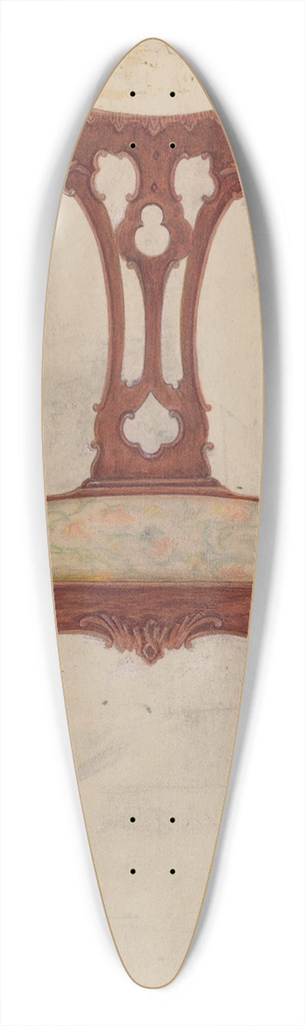 Suzanne Roy - Chair 39.3 inch art pintail longboard deck