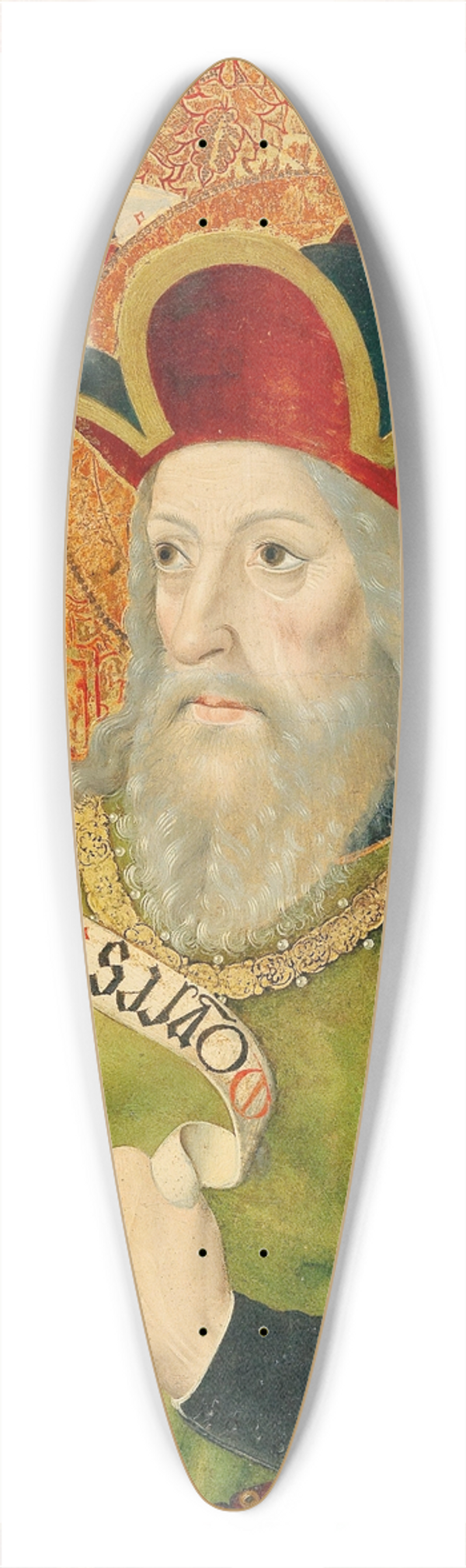 Swabian School - The Prophet Moses 39.3 inch art pintail longboard deck
