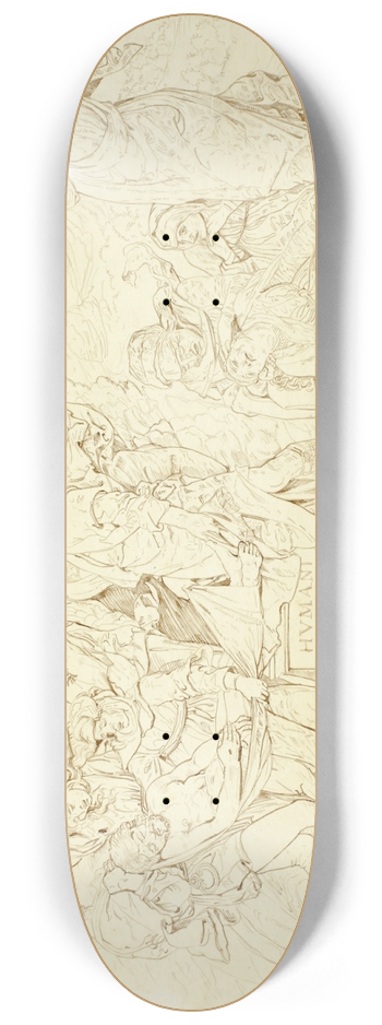 After Andrea Mantegna - The Entombment of Christ 8.25 inch art skate deck