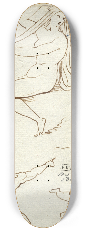 David Humbert de Superville - Een drietal figuren 8.25 inch art skate deck