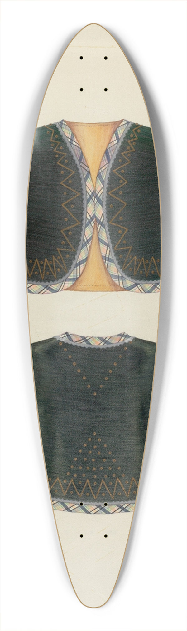 Syrena Swanson - Ladys Bolero 39.3 inch art pintail longboard deck