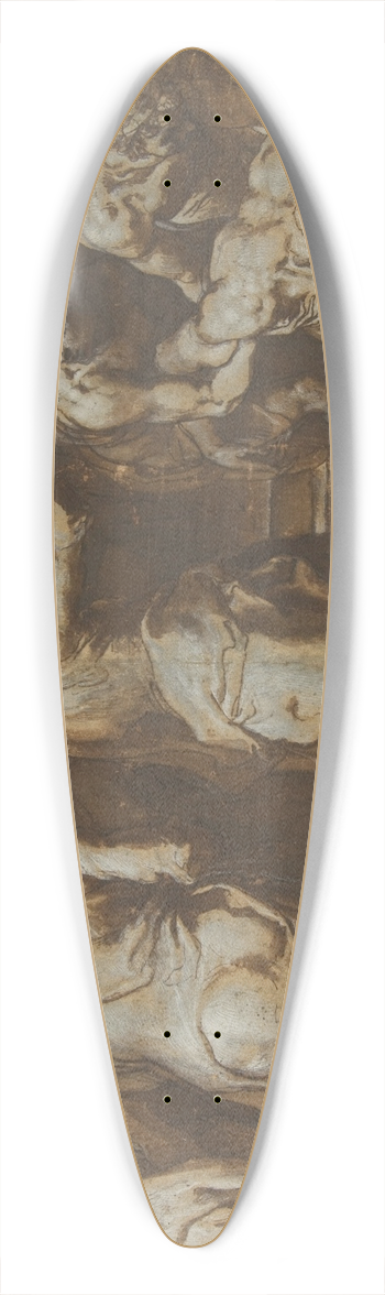 Taddeo Zuccaro - Saint Paul Restoring Eutychus to Life 39.3 inch art pintail longboard deck
