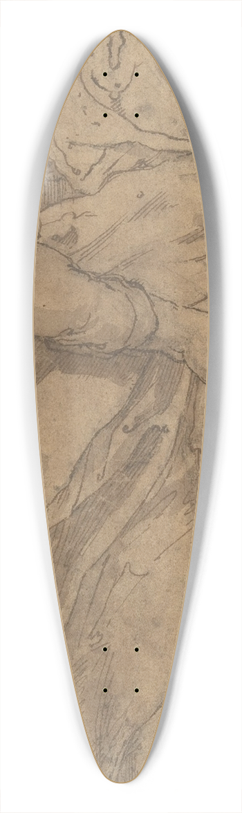 Taddeo Zuccaro - Standing Prophet in a Niche, Holding a Book 39.3 inch art pintail longboard deck