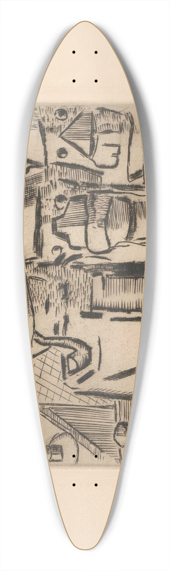 Tadeusz Makowski - Drinkers 39.3 inch art pintail longboard deck