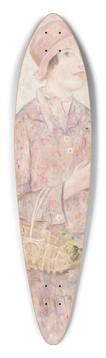 Tadeusz Makowski - Dziewczyna w rowym kapeluszu 39.3 inch art pintail longboard deck