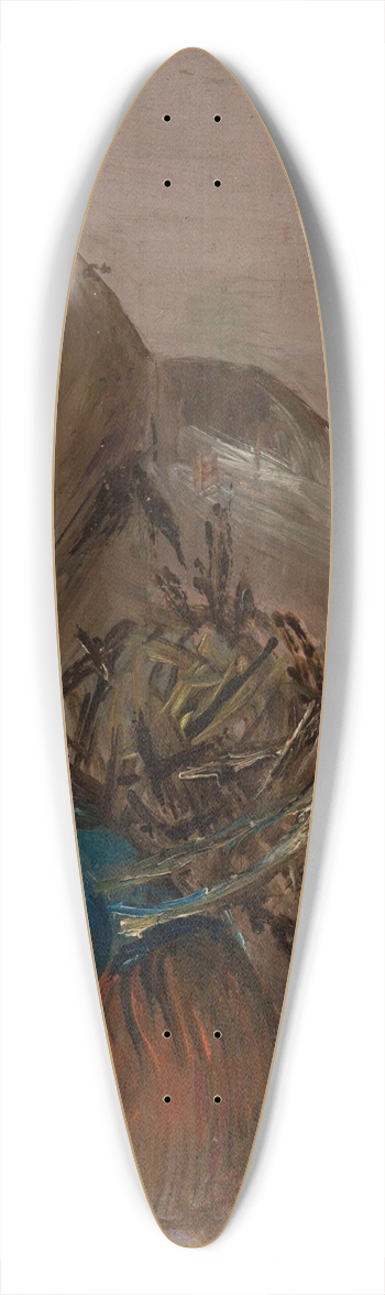 Tadeusz Makowski - Little girl carrying brushwood 39.3 inch art pintail longboard deck