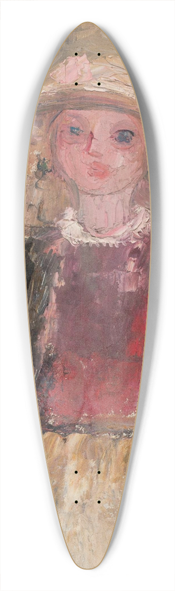 Tadeusz Makowski - Little girl in a red waistcoat 39.3 inch art pintail longboard deck