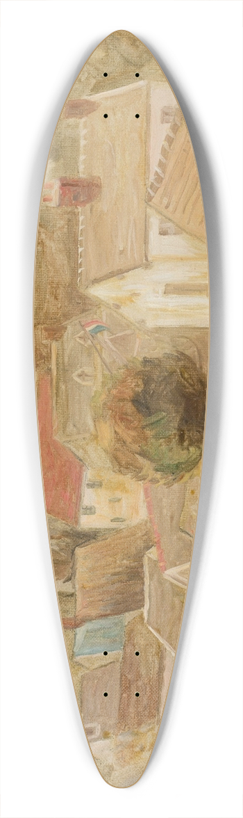 Tadeusz Makowski - Miasteczko 39.3 inch art pintail longboard deck