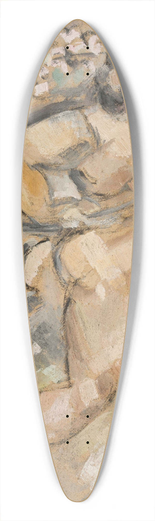 Tadeusz Makowski - Running woman 39.3 inch art pintail longboard deck