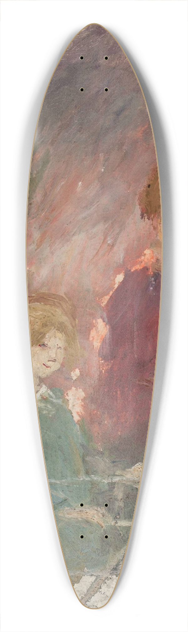 Tadeusz Makowski - Two children on a balcony 39.3 inch art pintail longboard deck