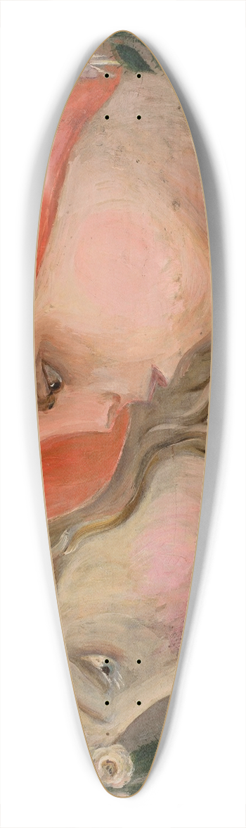 Tadeusz Makowski - Two heads of little girls in a garland of flowers 39.3 inch art pintail longboard deck