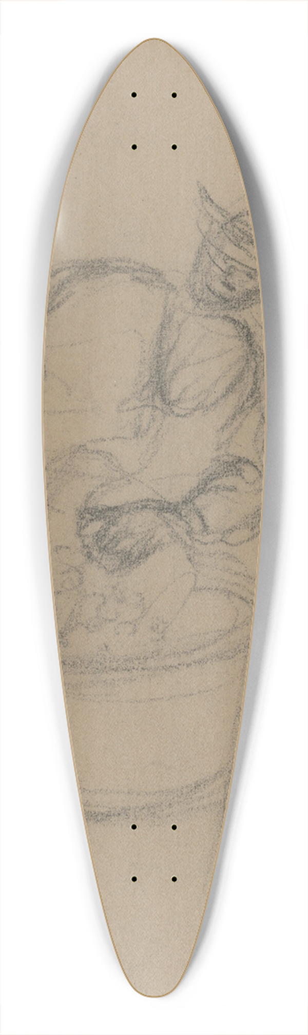 tefan Polkorb - Dumping Grapes 39.3 inch art pintail longboard deck