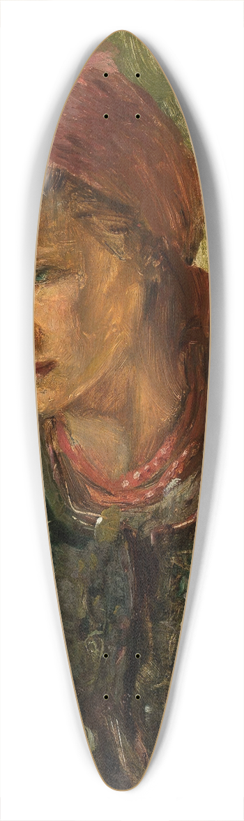 Teodor Axentowicz - Peasant girl in a scarf 39.3 inch art pintail longboard deck