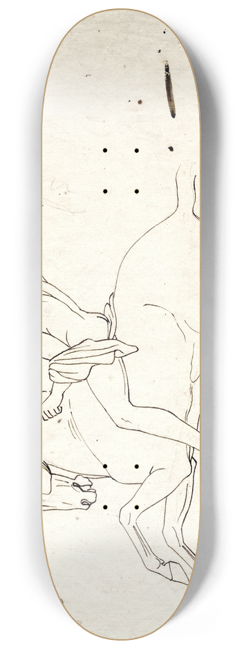 David Humbert de Superville - Horseman, after the north frieze of the Parthenon 8.25 inch art skate deck