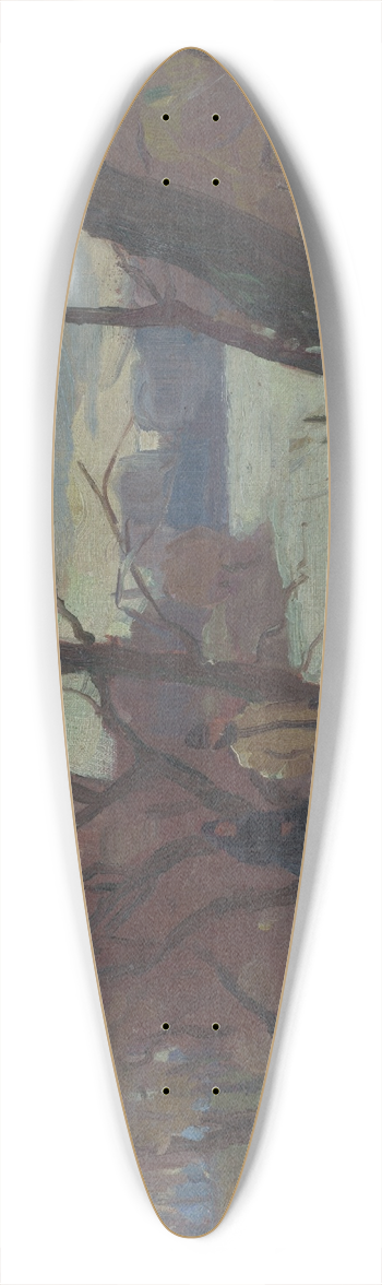 Teodor Jozef Mousson - River near Michalovce 39.3 inch art pintail longboard deck