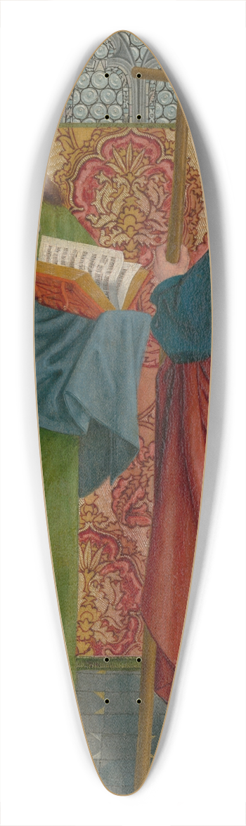 The Master of the Holy Kinship - Saints James the Lesser andPhilip 39.3 inch art pintail longboard deck