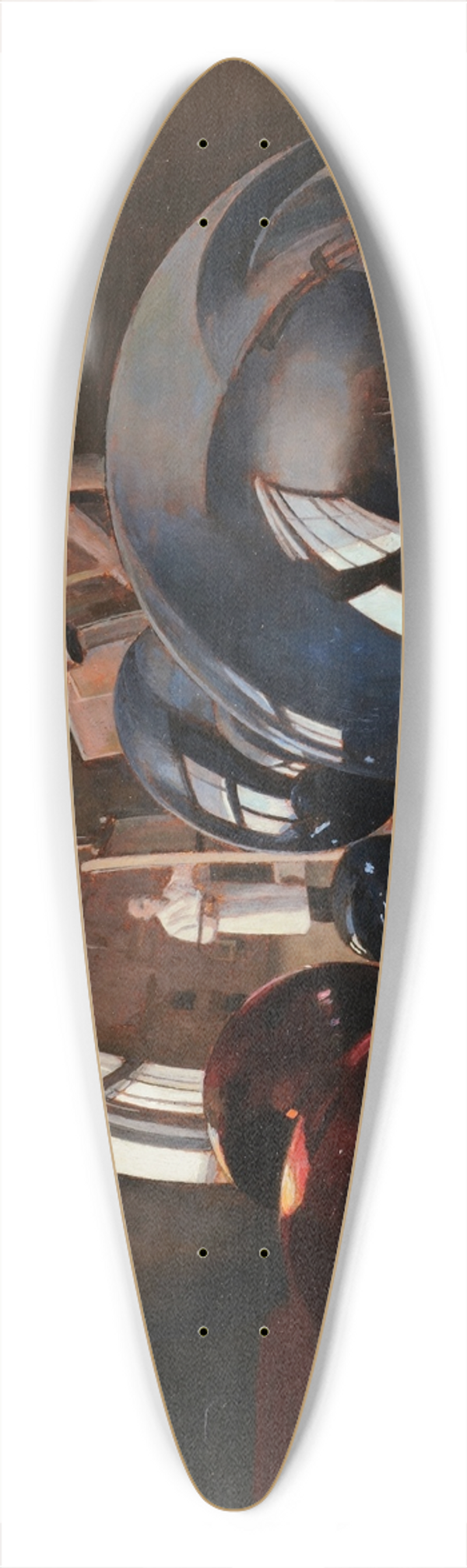 Theodor Barth - Glass Balls 39.3 inch art pintail longboard deck
