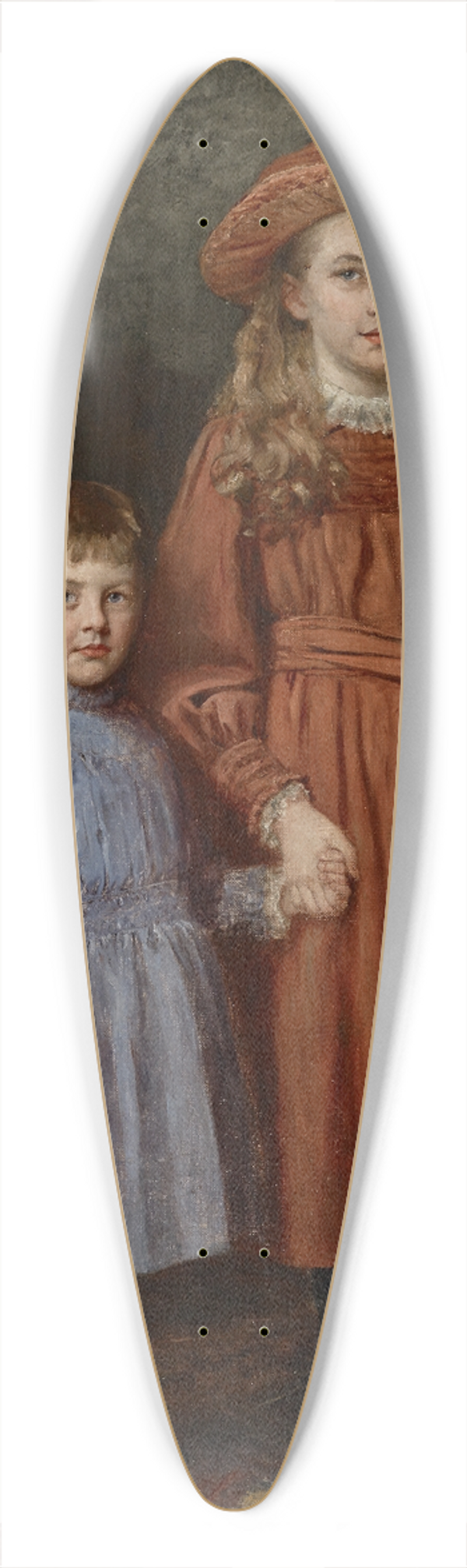Theodore Clement Steele - The Pierce Children 39.3 inch art pintail longboard deck