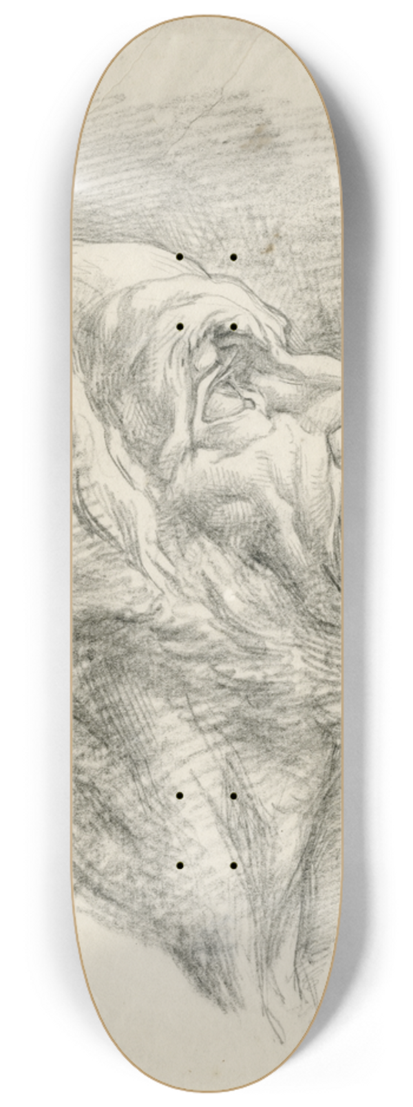David Humbert de Superville - Kop van oude man en profil 8.25 inch art skate deck