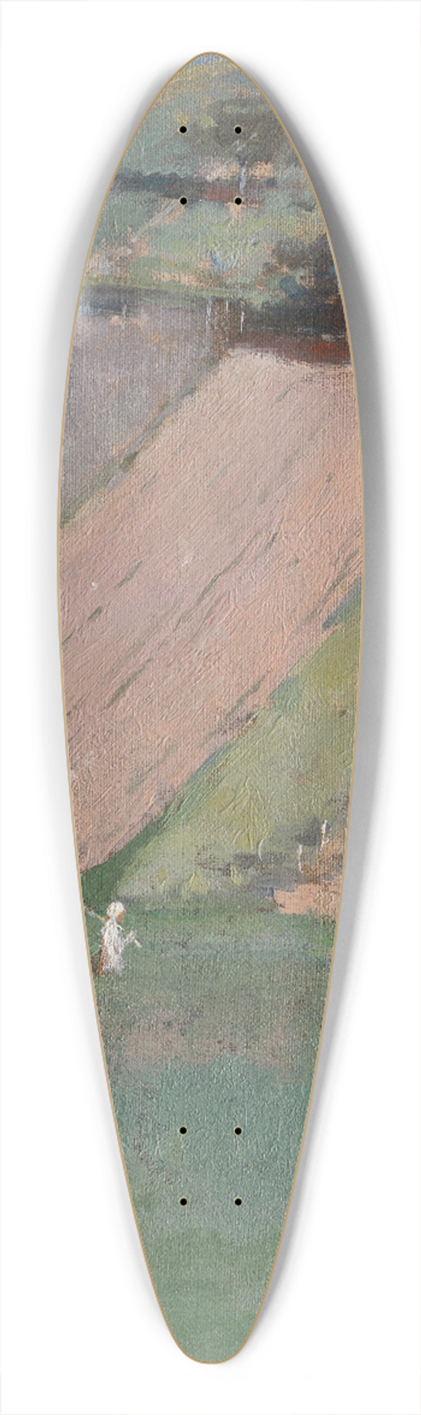 Theodore Robinson - A Hillside, Giverny 39.3 inch art pintail longboard deck