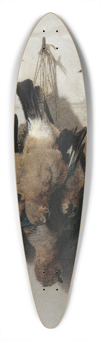 Theodor Lundh - Still Life with Birds 39.3 inch art pintail longboard deck