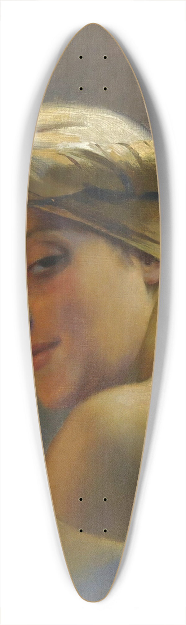 Theodoros Ralli - Girl With Turban 39.3 inch art pintail longboard deck