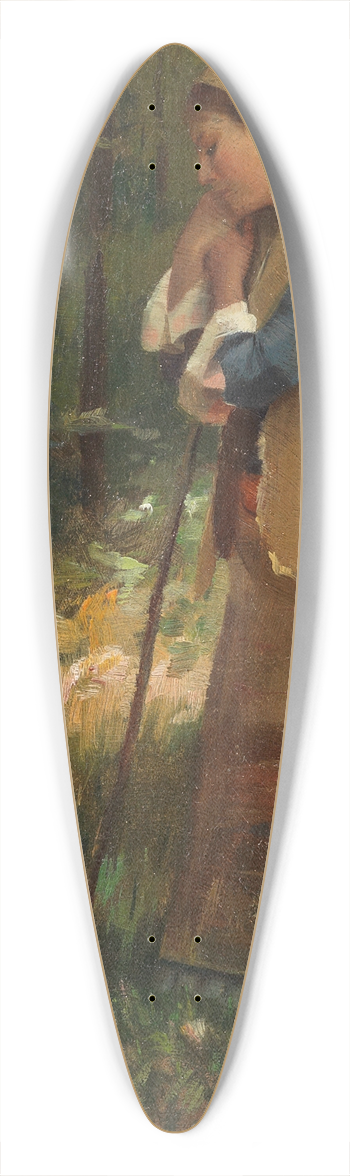 Theodoros Ralli - Resting shepherdess 39.3 inch art pintail longboard deck