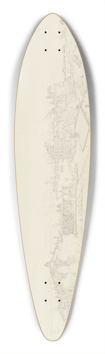 Theodor Pelissier - Ansicht von Porto dAnzio, der Geburtsstadt von Kaiser Nero 39.3 inch art pintail longboard deck