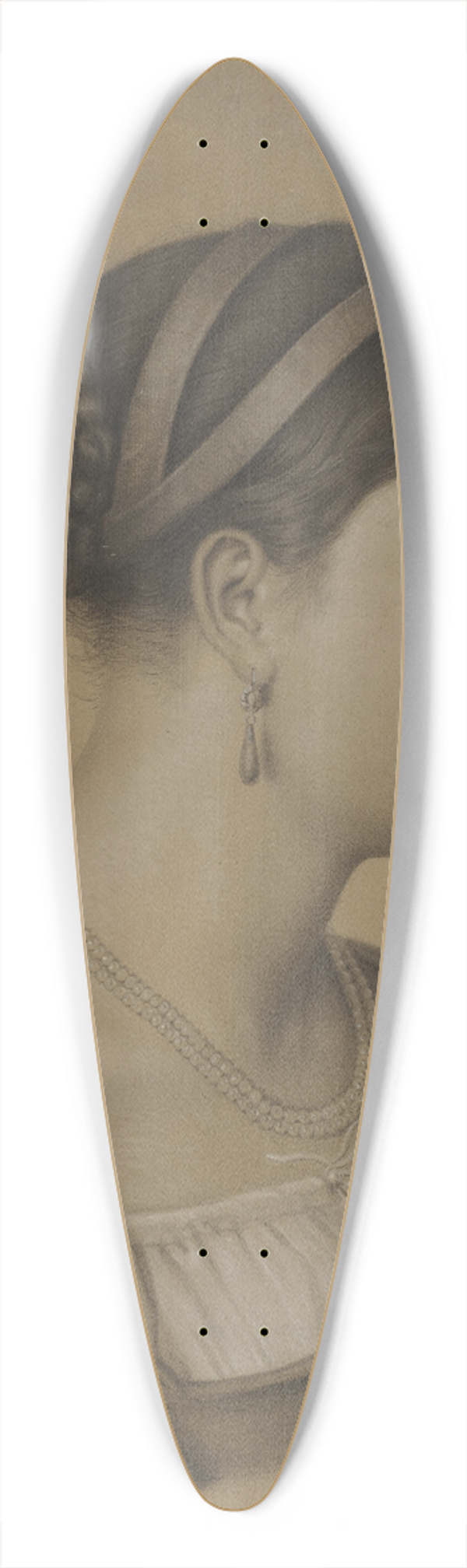 Theodor Pelissier - Brustbild einer junge Rmerin im Profil nach rechts mit einer Perlenschnur um den Hals 39.3 inch art pintail longboard deck