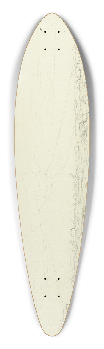 Theodor Pelissier - Der Vesuv, im Vordergrund der Sarno bei Castellammare 39.3 inch art pintail longboard deck