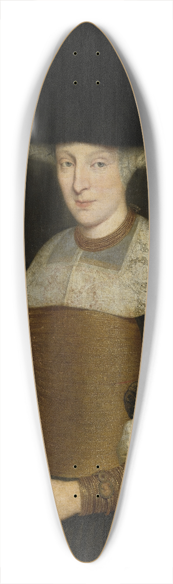 Theodor Roos - Portrait of a Richly Dressed Young Woman 39.3 inch art pintail longboard deck