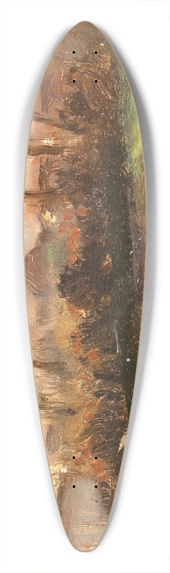 Theodor Von Hrmann - A Landscape with Figures 39.3 inch art pintail longboard deck