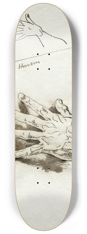 David Humbert de Superville - Linkerhand met gespreide vingers 8.25 inch art skate deck