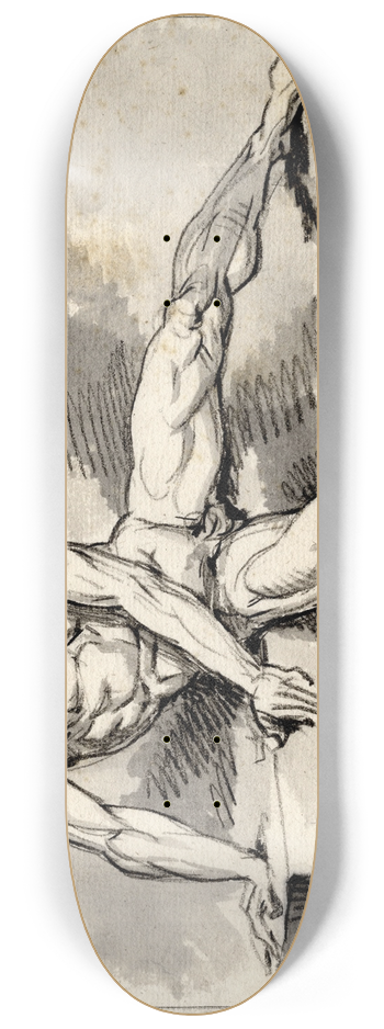 David Humbert de Superville - Mannelijke naaktfiguur, zittend 8.25 inch art skate deck