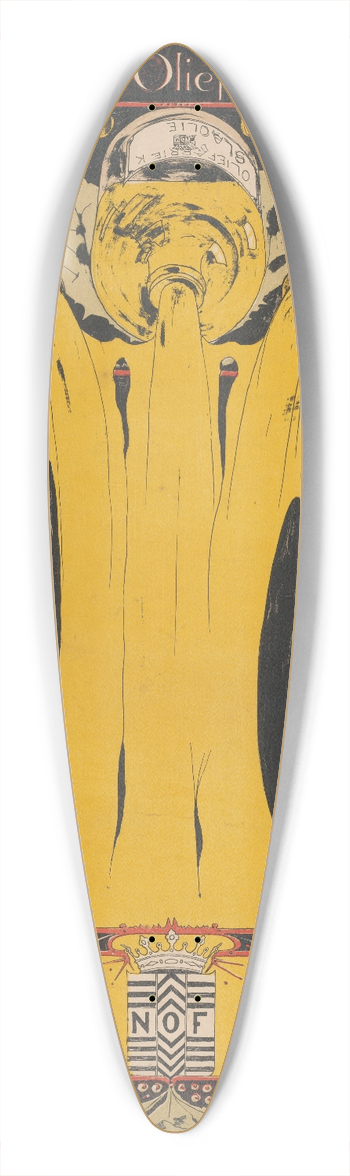 Theo Nieuwenhuis - Nederlandsche Oliefabriek Delft Delftsche Slaolie 39.3 inch art pintail longboard deck