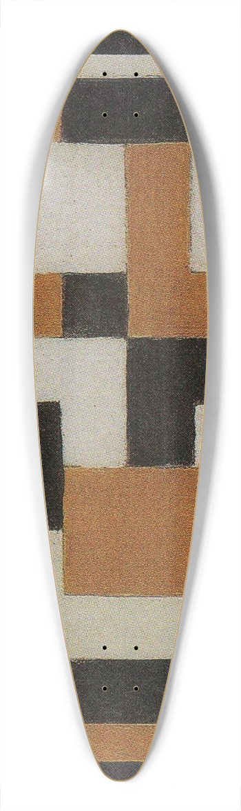 Theo van Doesburg - Composition 39.3 inch art pintail longboard deck