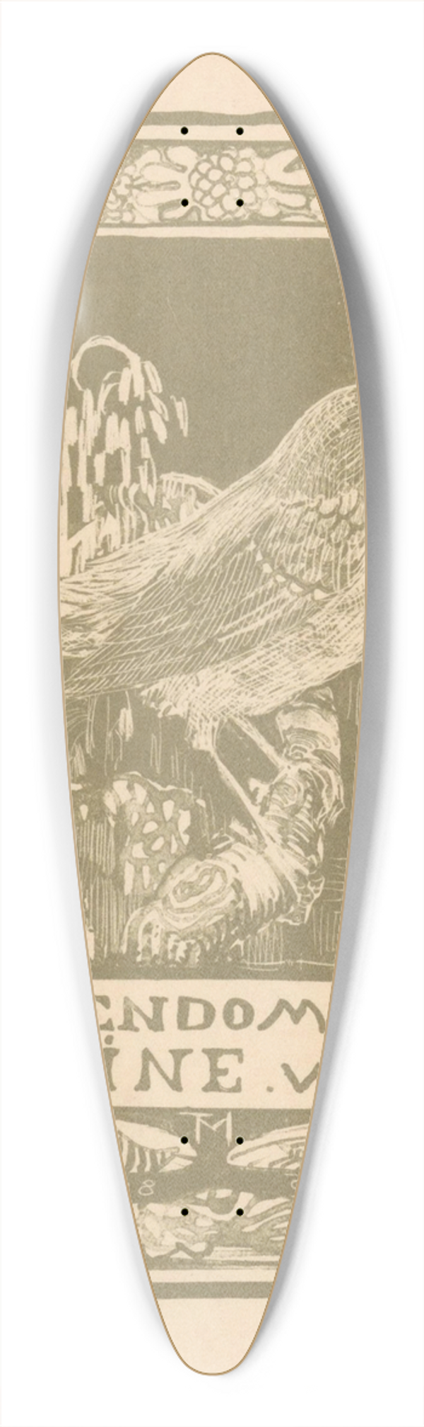 Theo van Hoytema - Ex libris van Tine van Hoytema 39.3 inch art pintail longboard deck