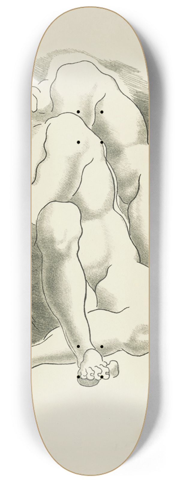 After Auguste Rodin - Nude 5 8.25 inch art skate deck