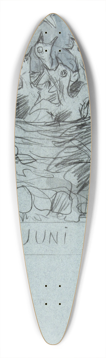Theo van Hoytema - Merelnest, juni 39.3 inch art pintail longboard deck