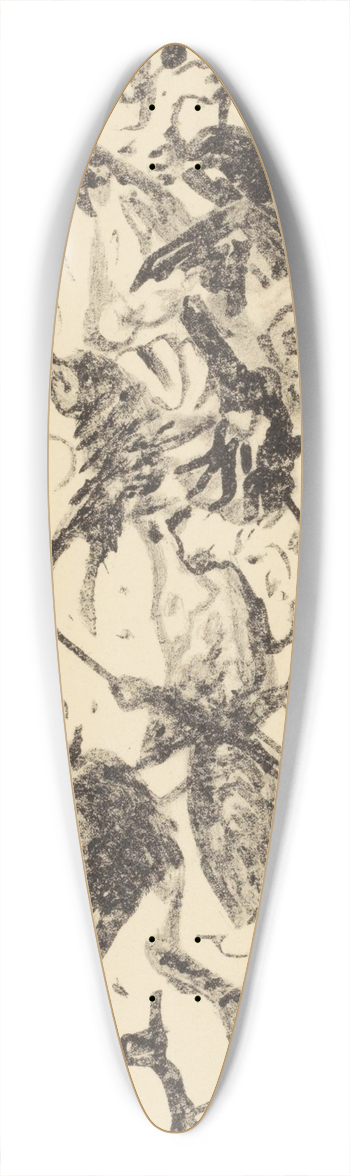 Theo van Hoytema - Vogels en apen 39.3 inch art pintail longboard deck