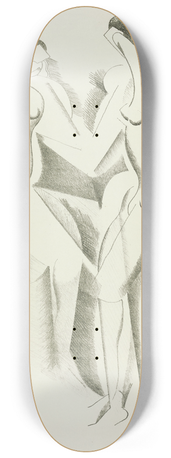 After Auguste Rodin - Nude 6 8.25 inch art skate deck