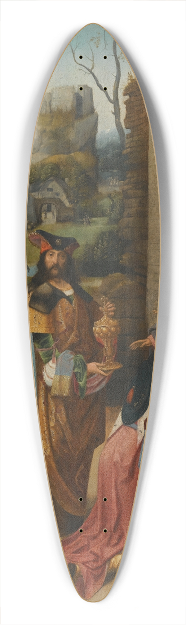 The Pseudo Bles - The Adoration Of The Magi 39.3 inch art pintail longboard deck