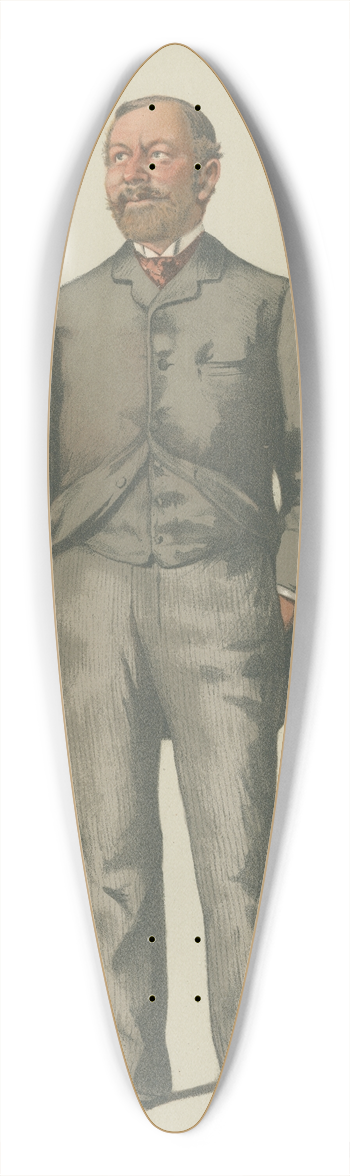 Thobald Chartran - Politicians  Vanity Fair. Brighton. Mr. William Thackerey Marriot. 24 March 1883 39.3 inch art pintail longboard deck