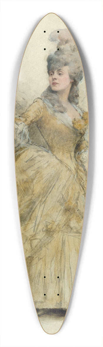 Thobald Chartran - Portrait de Rjane (1856-1920) en costume de scne. 39.3 inch art pintail longboard deck