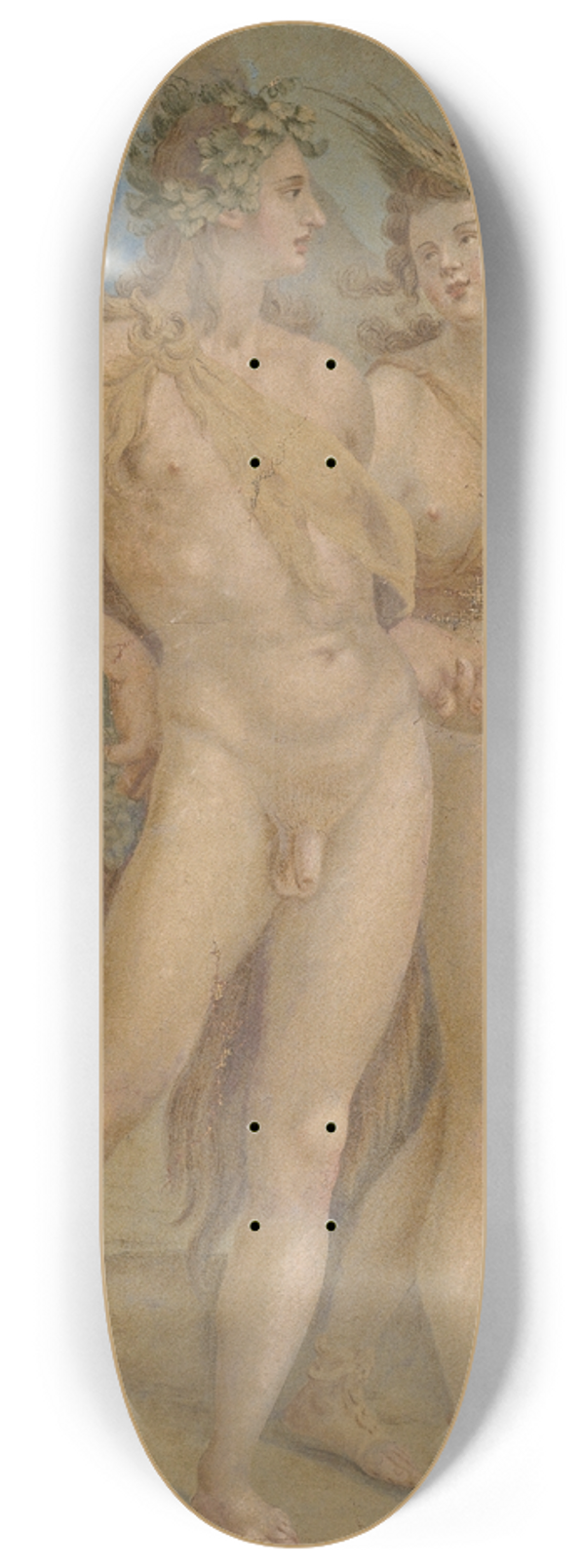 After Bartholomaeus Spranger - Ceres And Bacchus 8.25 inch art skate deck